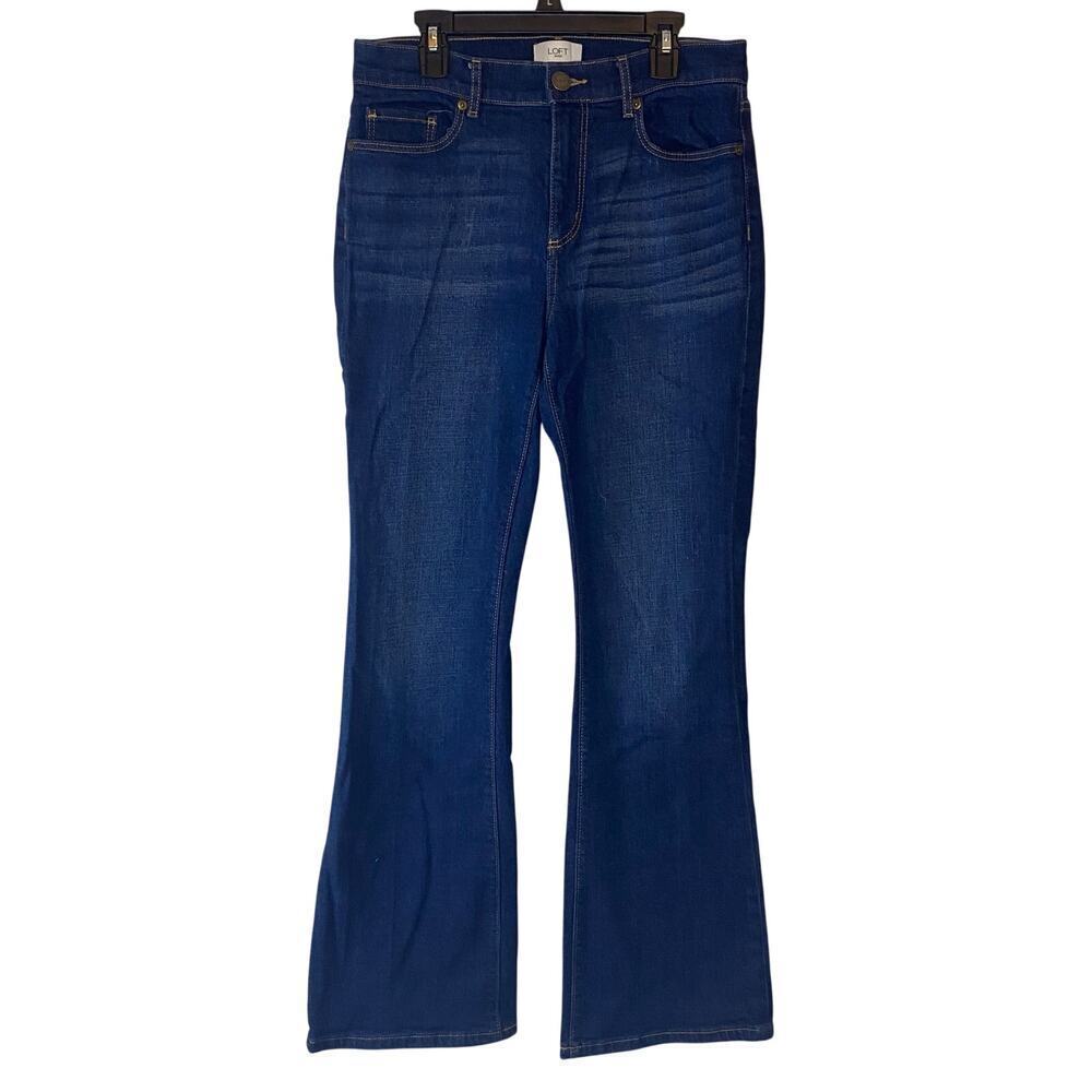 Loft Bootcut Midrise Classic Denim Dark Blue Jeans Size 2 Western Country